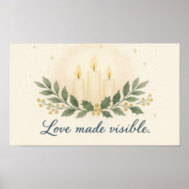 Liefde zichtbaar gemaakt — Kerstposter Poster