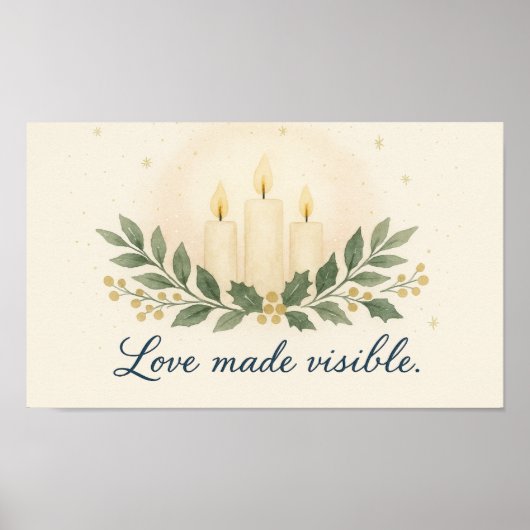 Liefde zichtbaar gemaakt — Kerstposter Poster (Voorkant)