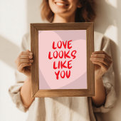 Liefde ziet eruit als jij - Aangepaste achtergrond Poster