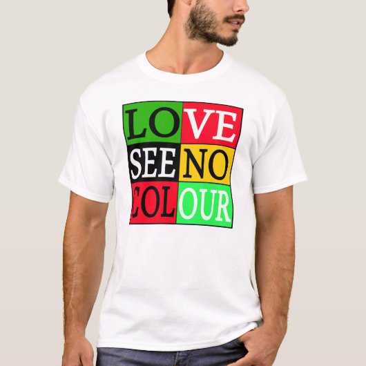 Liefde ziet geen kleur — T-shirt (Voorkant)