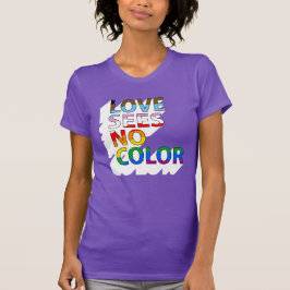 Liefde ziet geen kleur t-shirt