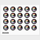 LIEFDE ZIET GEEN KLEUR T-shirt Ronde Sticker (Vel)