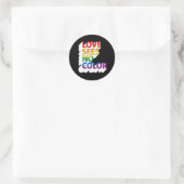 LIEFDE ZIET GEEN KLEUR T-shirt Ronde Sticker (Tas)