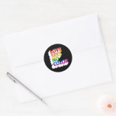 LIEFDE ZIET GEEN KLEUR T-shirt Ronde Sticker (Envelop)