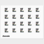 LIEFDE ZIET GEEN KLEUR T-shirt Ronde Sticker (Vel)