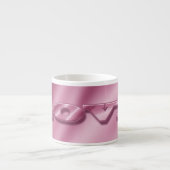 Liefde. Zijderroze valentijnse textuur. Espresso Kop (Voorkant)