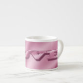 Liefde. Zijderroze valentijnse textuur. Espresso Kop (Voorkant rechts)