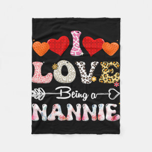 Liefde zijn een Nannie Leopard & amp; Buffalo leuk Fleece Deken