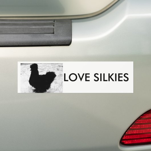 Liefde zilverkipsticker bumpersticker (Op auto)