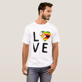 Liefde - Zimbabwaanse vlag T-shirt (Voorkant volledig)