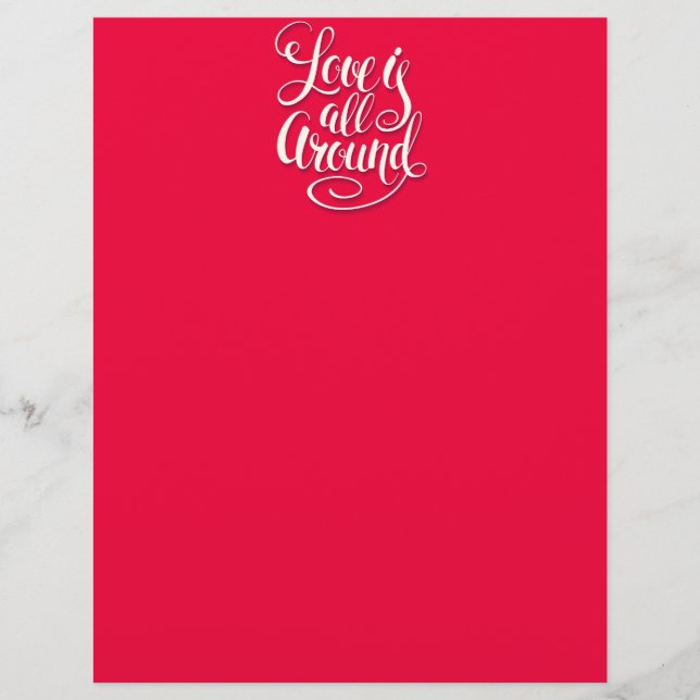 Liefde zit allemaal rond het script dat roze laat  (Voorkant)