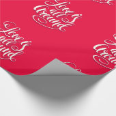 Liefde zit allemaal rond het script dat roze laat cadeaupapier (Hoek)