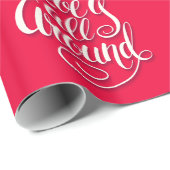 Liefde zit allemaal rond het script dat roze laat cadeaupapier (Rol Hoek)