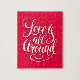 Liefde zit allemaal rond het script dat roze laat  legpuzzel