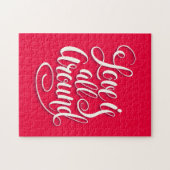 Liefde zit allemaal rond het script dat roze laat  legpuzzel (Horizontaal)