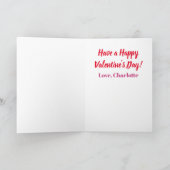 Liefde zit allemaal rond Valentijnsdag Red Hearts Feestdagen Kaart (Binnen)