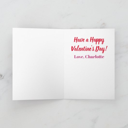 Liefde zit allemaal rond Valentijnsdag Red Hearts Feestdagen Kaart (Binnen)