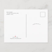 Liefde zit in bloei, eenvoudige moderne paarse dou uitnodiging briefkaart (Achterkant)