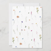 Liefde zit in bloei Vrijgezellenfeest Wildflower Kaart (Achterkant)