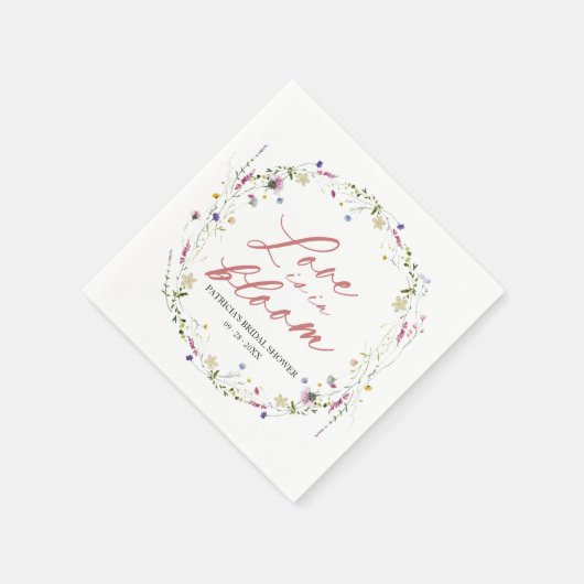 Liefde zit in bloei Vrijgezellenfeest Wildflower Servet (Hoek)