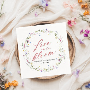 Liefde zit in bloei Vrijgezellenfeest Wildflower Servet