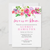 Liefde zit in bloem-bloemen-bridal-douches kaart (Voorkant)