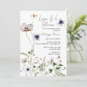 Liefde zit in bloem, Bridal Shower nodiging Kaart (Staand voorkant)