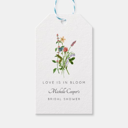 Liefde zit in Bloom BoHo Vrijgezellenfeest Gift La Cadeaulabel (Voorkant)
