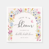 Liefde zit in Bloom Floral Napkins Servet (Voorkant)