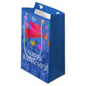 Liefde zit in de Air Angel en Hearts Klein Cadeauzakje (Voorkant Gekanteld)