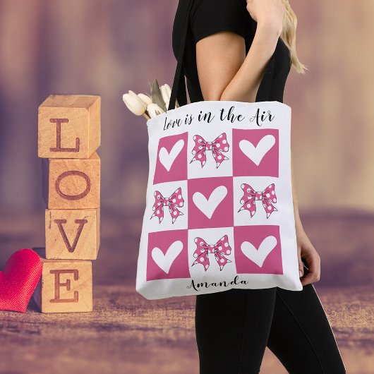 Liefde zit in de Air Block Heart Style Tote Bag
