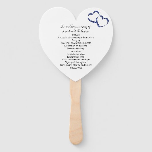 Liefde zit in de Air Blue Heart Program Fan Handwaaier (Achterkant)