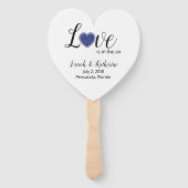 Liefde zit in de Air Blue Heart Program Fan Handwaaier (Voorkant)