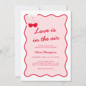 Liefde zit in de Air Bridal Shower Invitation Kaart (Voorkant)