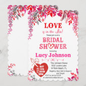 Liefde zit in de Air Bridal Shower Invitation Kaart (Voorkant / Achterkant)
