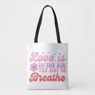 Liefde zit in de Air Funny Anti-Valentijn Tote Bag