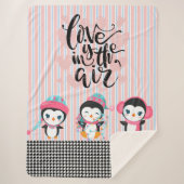 Liefde zit in de Air Penguin Pset Blanket Sherpa Deken (Voorkant)