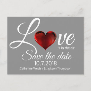 Liefde zit in de Air Save the Date Post Card Aankondigingskaart