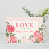 Liefde zit in de Air Valentijnsdag Kaart (Staand voorkant)