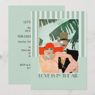 Liefde zit in de Air Valentijnsdag Party Kaart