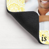 Liefde zit in de Air yellow Damask Photo Mousepad Muismat (Hoek)