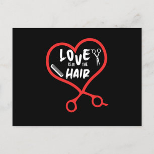 Liefde zit in de haarkontser Hair Stylist Hair Briefkaart
