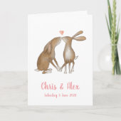 Liefde zit in de hare trouwkaart kaart (Voorkant)