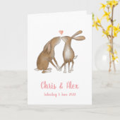 Liefde zit in de hare trouwkaart kaart (Gele Bloem)