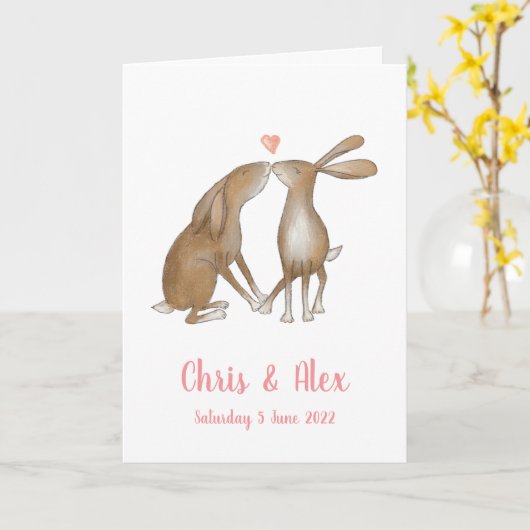 Liefde zit in de hare trouwkaart kaart (Gele Bloem)