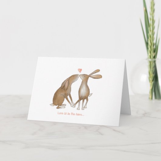 Liefde zit in de hare Valentijnse kaart (Voorkant)