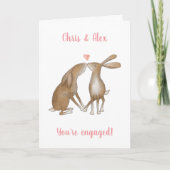 Liefde zit in de hare verloving kaart (Voorkant)