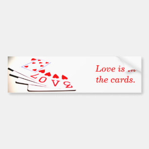 Liefde zit in de kaart. bumpersticker