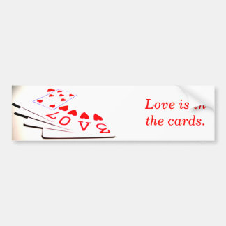 Liefde zit in de kaart. bumpersticker