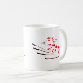 Liefde zit in de kaarten koffiemok (Voorkant rechts)